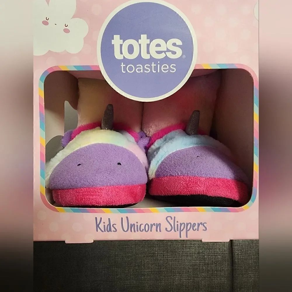 New Totes Toasties Kids Unicorn Slippers New In Box Kids